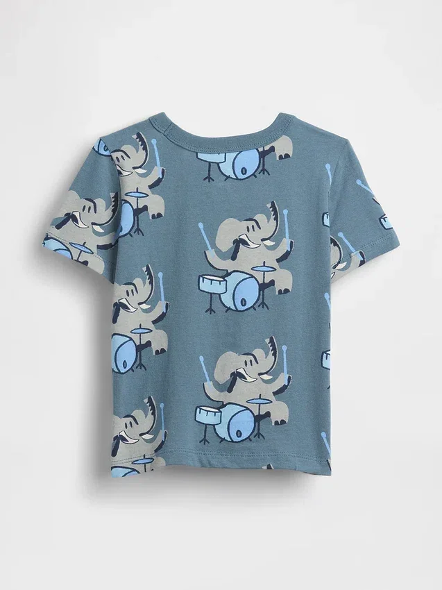 Τ-shirt με τσέπη για βρέφη & νήπια, σε συνδυασμό χρωμάτων