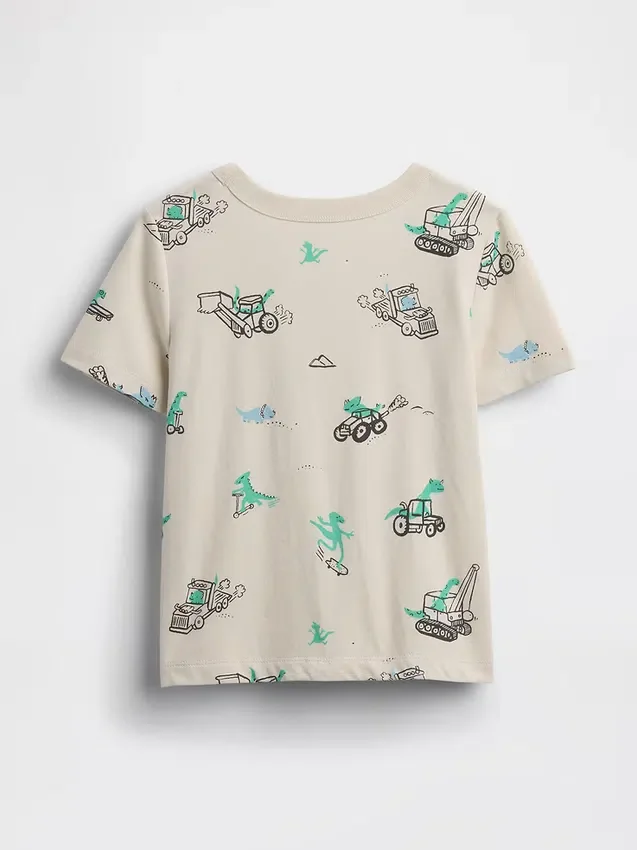 Τ-shirt με τσέπη για βρέφη & νήπια, σε συνδυασμό χρωμάτων