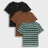 T-shirt με τσέπη για βρέφη & νήπια, σε συνδυασμούς (πακέτο 3 τεμαχίων)