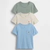T-shirt με τσέπη για βρέφη & νήπια, σε συνδυασμούς (πακέτο 3 τεμαχίων)