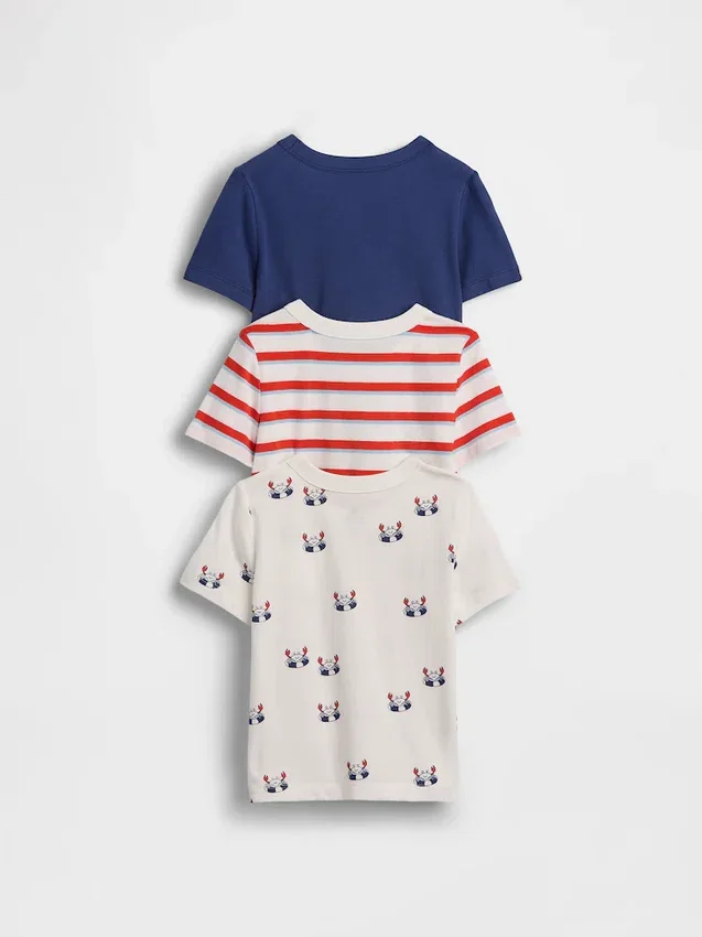 T-shirt με τσέπη για βρέφη & νήπια, σε συνδυασμούς (πακέτο 3 τεμαχίων)