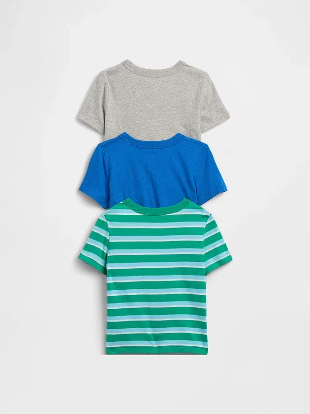 T-shirt με τσέπη για βρέφη & νήπια, σε συνδυασμούς (πακέτο 3 τεμαχίων)