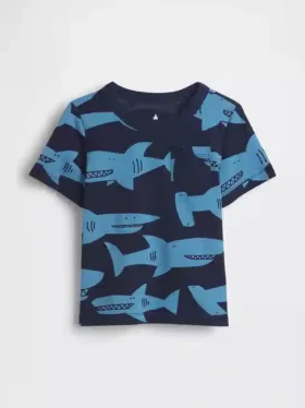 T-shirt με τσέπη και τυπωμένα μοτίβα για βρέφη & νήπια, ιδανικό για συνδυασμούς