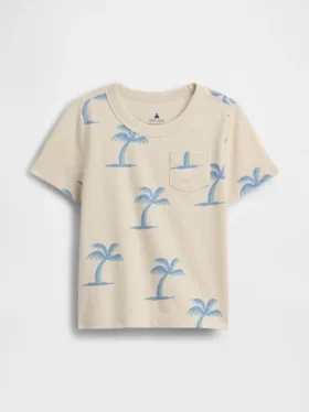 T-shirt με τσέπη και τυπωμένα μοτίβα για βρέφη & νήπια, ιδανικό για συνδυασμούς