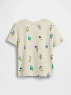 T-shirt με τσέπη και τυπωμένα μοτίβα για βρέφη & νήπια, ιδανικό για συνδυασμούς