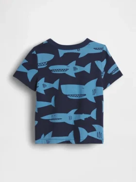 T-shirt με τσέπη και τυπωμένα μοτίβα για βρέφη & νήπια, ιδανικό για συνδυασμούς