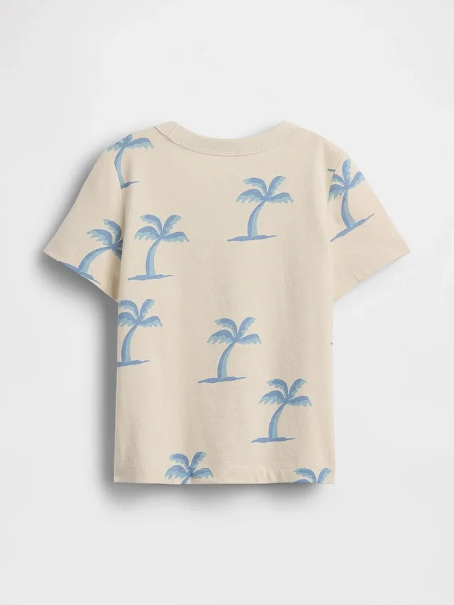 T-shirt με τσέπη και τυπωμένα μοτίβα για βρέφη & νήπια, ιδανικό για συνδυασμούς
