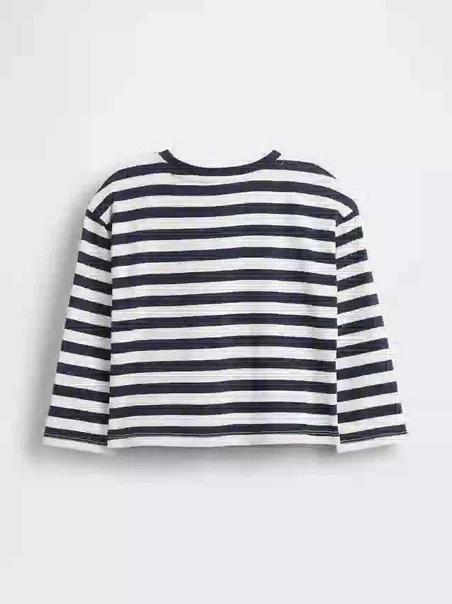 T-shirt με τσέπη σε σχήμα καρδιάς για βρέφη & νήπια, σε συνδυασμό χρωμάτων