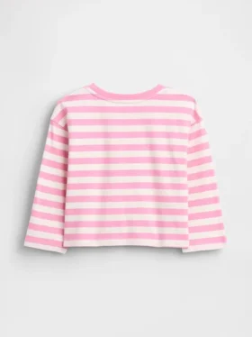 T-shirt με τσέπη σε σχήμα καρδιάς για βρέφη & νήπια, σε συνδυασμό χρωμάτων