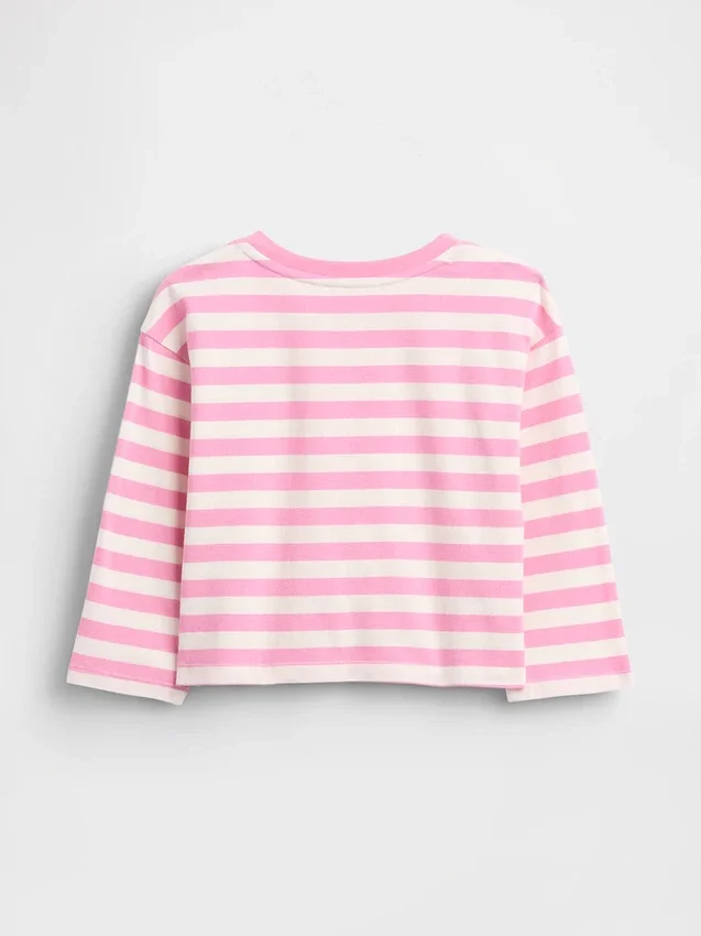 T-shirt με τσέπη σε σχήμα καρδιάς για βρέφη & νήπια, σε συνδυασμό χρωμάτων