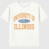 T-shirt με vintage γραφικό «Fighting Illini» του Πανεπιστημίου του Ιλινόις