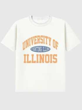 T-shirt με vintage γραφικό «Fighting Illini» του Πανεπιστημίου του Ιλινόις