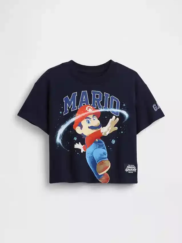 Τ-shirt με υπερμεγέθη γραφικά Super Mario για νήπια