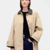 Τρεντς κοτ σε υφή twill, oversized