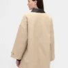 Τρεντς κοτ σε υφή twill, oversized
