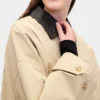 Τρεντς κοτ σε υφή twill, oversized