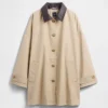 Τρεντς κοτ σε υφή twill, oversized
