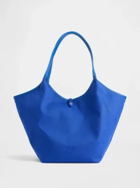 Τσάντα tote από καμβά με χαλαρή γραμμή