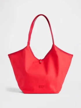 Τσάντα tote από καμβά με χαλαρή γραμμή