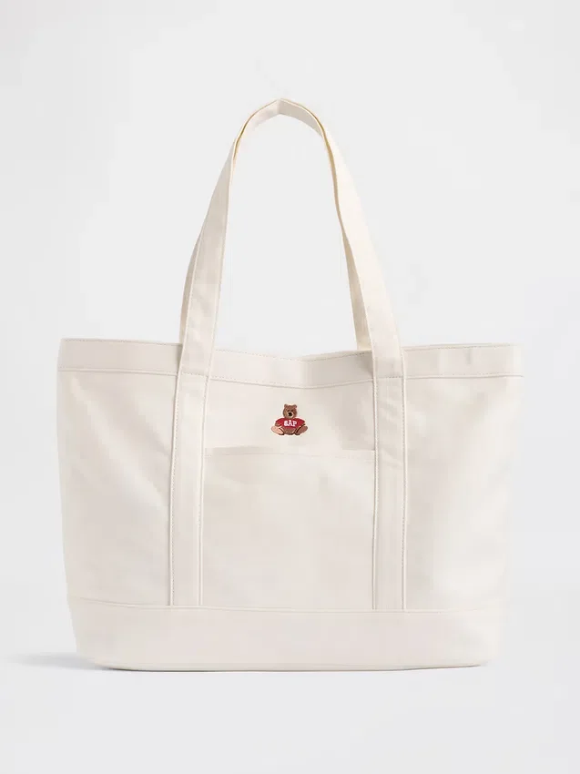 Τσάντα tote από τζιν με λογότυπο Brannan Bear