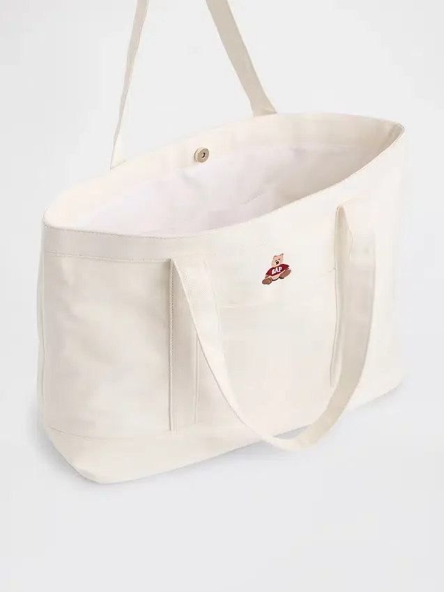Τσάντα tote από τζιν με λογότυπο Brannan Bear