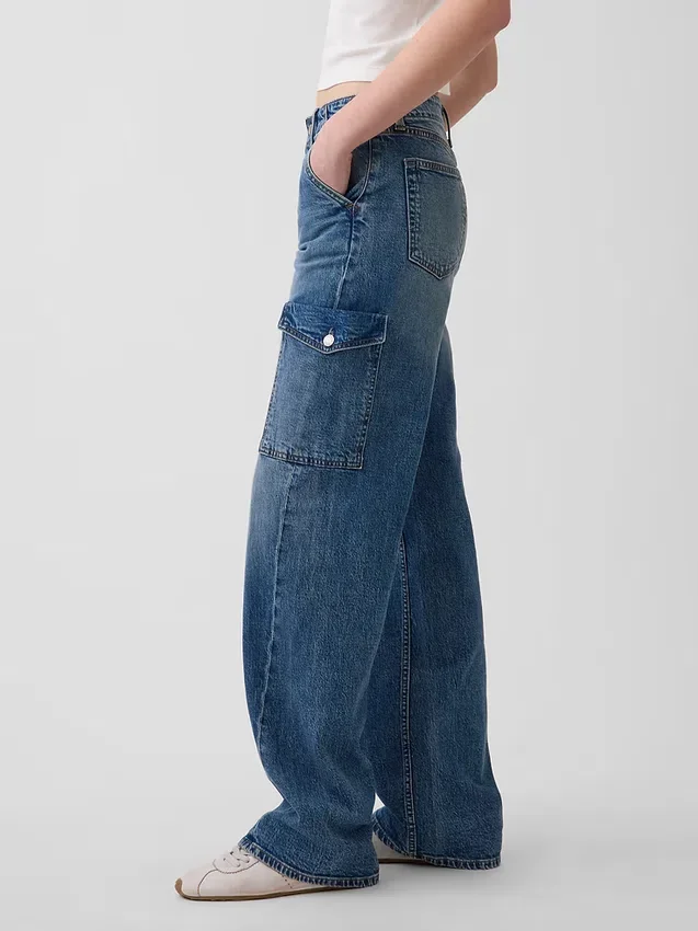 Τζιν Cargo χαλαρής εφαρμογής χαμηλής μέσης, στυλ '90s