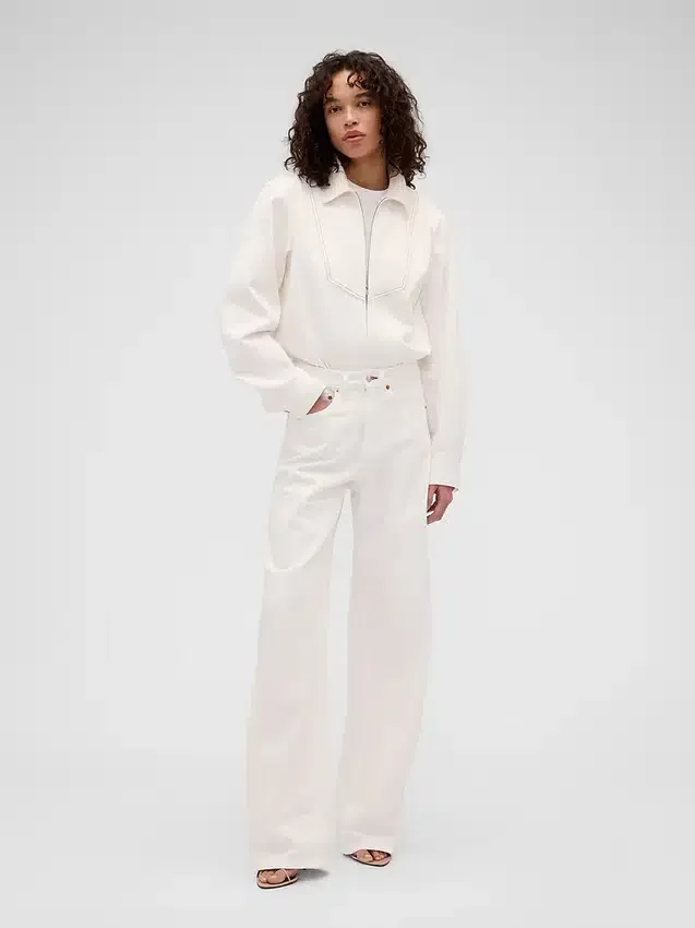 Τζιν GAP × Victoria Beckham με ψηλή μέση και καμπύλη γραμμή