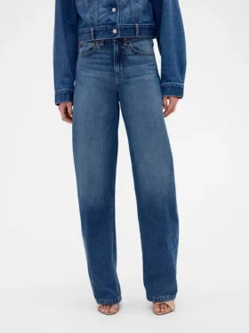 Τζιν GAP × Victoria Beckham με ψηλή μέση και καμπύλη γραμμή