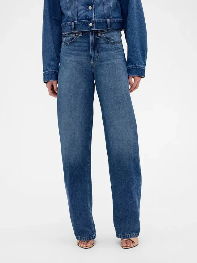 Τζιν GAP × Victoria Beckham με ψηλή μέση και καμπύλη γραμμή