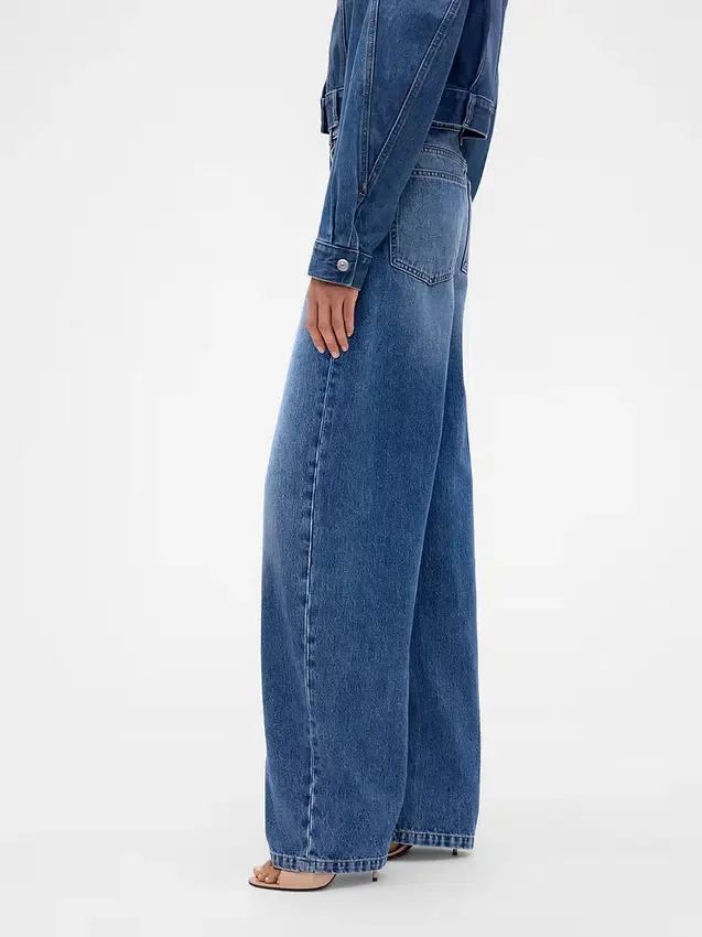 Τζιν GAP × Victoria Beckham με ψηλή μέση και καμπύλη γραμμή