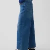 Τζιν με ψηλή μέση, φαρδύ πόδι και μήκος μέχρι τον αστράγαλο