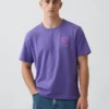 Βαρύ, άνετο T-shirt με γραφικά