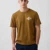 Βαρύ, άνετο T-shirt με γραφικά
