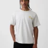 Βαρύ, άνετο T-shirt με γραφικά