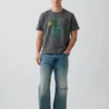 Βαρύ, άνετο T-shirt με γραφικά
