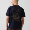 Βαρύ, άνετο T-shirt με γραφικά