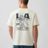 Βαρύ, άνετο T-shirt με γραφικά