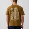 Βαρύ, άνετο T-shirt με γραφικά