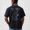 Βαρύ, άνετο T-shirt με γραφικά