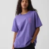Βαρύ, άνετο T-shirt με γραφικά