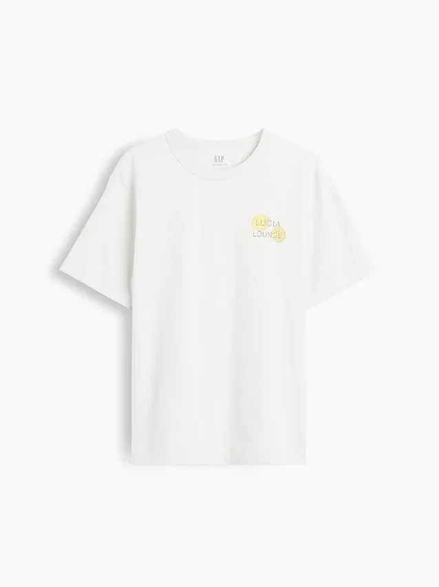 Βαρύ, άνετο T-shirt με γραφικά