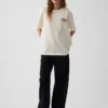Βαρύ, άνετο T-shirt με γραφικά