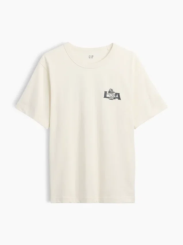 Βαρύ, άνετο T-shirt με γραφικά