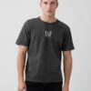 Βαρύ, χαλαρό T-shirt με λογότυπο