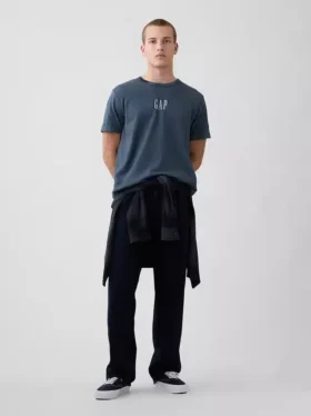 Βαρύ, χαλαρό T-shirt με λογότυπο