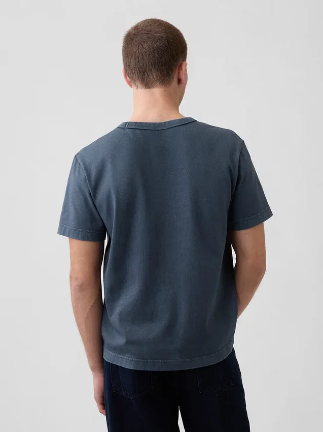 Βαρύ, χαλαρό T-shirt με λογότυπο