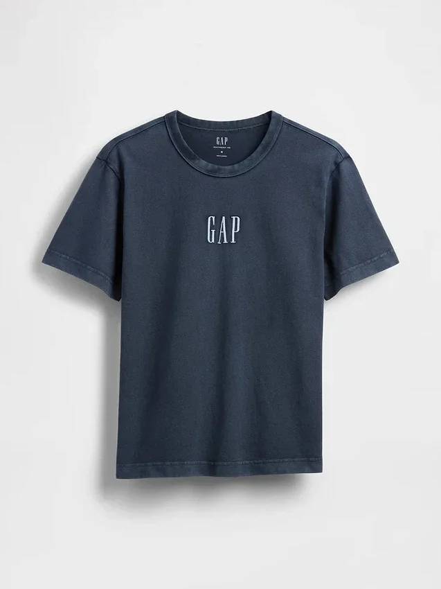 Βαρύ, χαλαρό T-shirt με λογότυπο