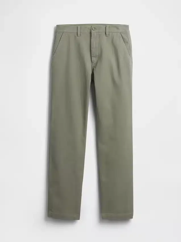 Βαρύ κακάκι σε ύφασμα twill με χαλαρή, ίσια γραμμή