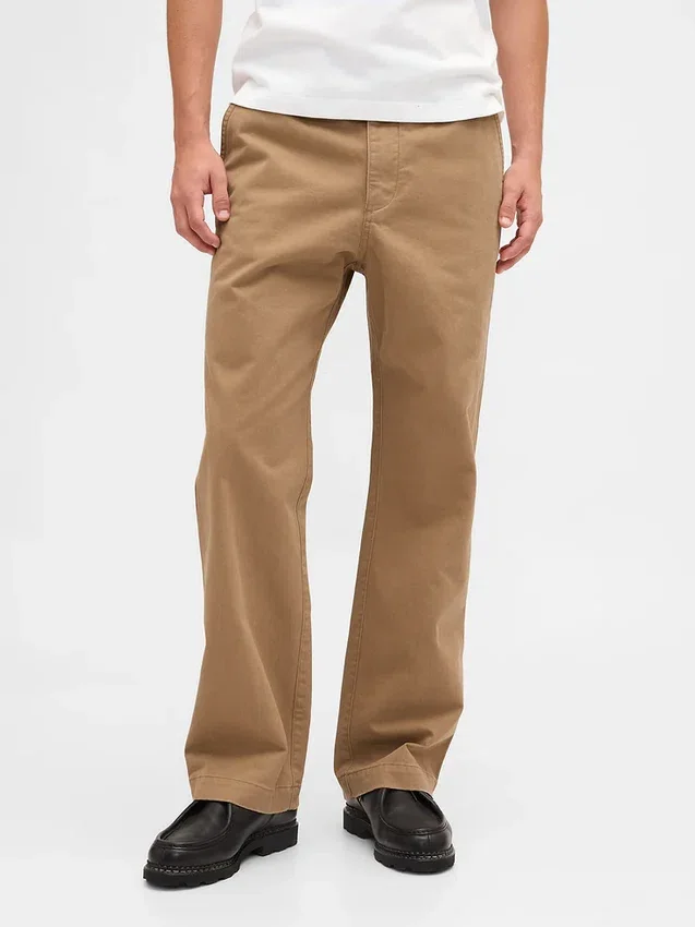 Βαρύ καμβά τύπου twill, χακί σε χαλαρή γραμμή εμπνευσμένη από τη δεκαετία του '90