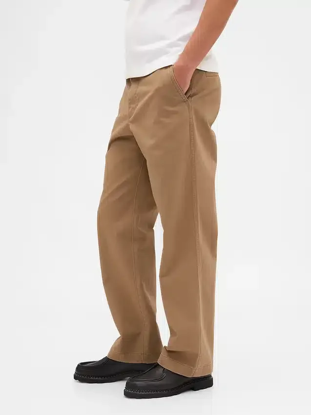 Βαρύ καμβά τύπου twill, χακί σε χαλαρή γραμμή εμπνευσμένη από τη δεκαετία του '90